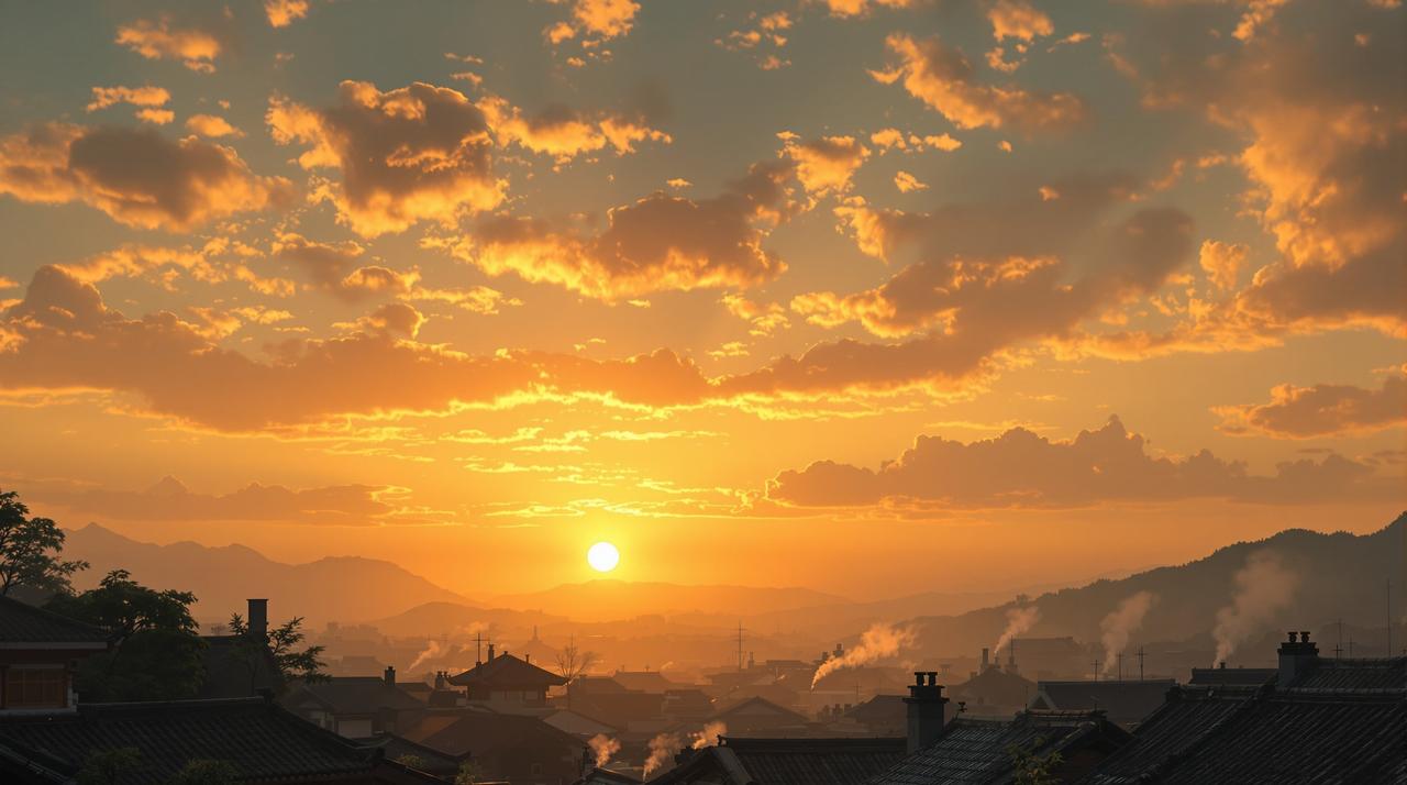 日本短剧免费观看最新 - 暮色四合的温情剧场，夕阳下的乡村美景